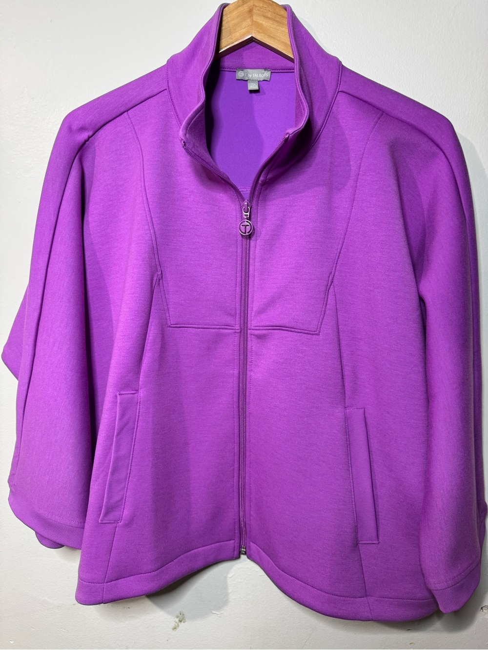 Talbots Bright Purple Zip-Up Bomber Jacket